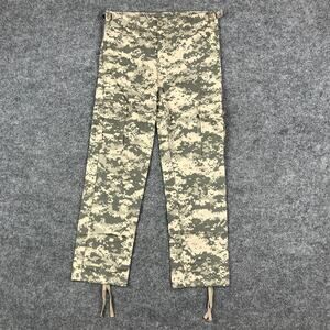 Tactical Cargo‎ Pants Womens Size M Army Green Digital Camo Drawstring Utility